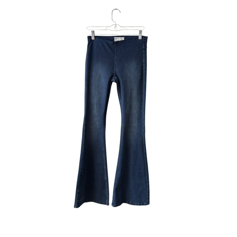 We The Free Penny Pull On Flare Leg Stretch Waist Denim Jeans Size 25 Boho 70's - Picture 5 of 10